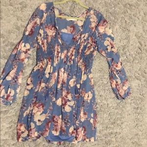 Blue floral dress